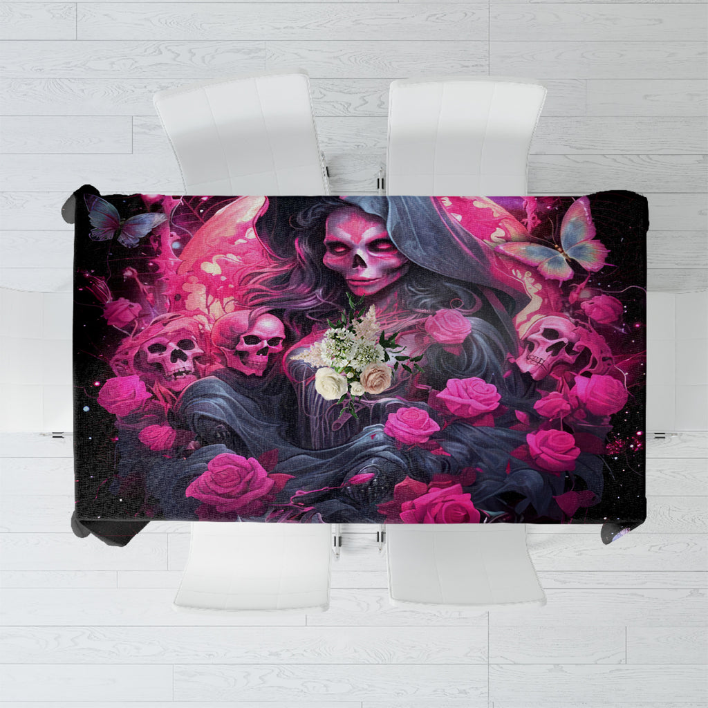 Witch Skull Tablecloth They Whispered To Her You Cannot Withstand The Storm