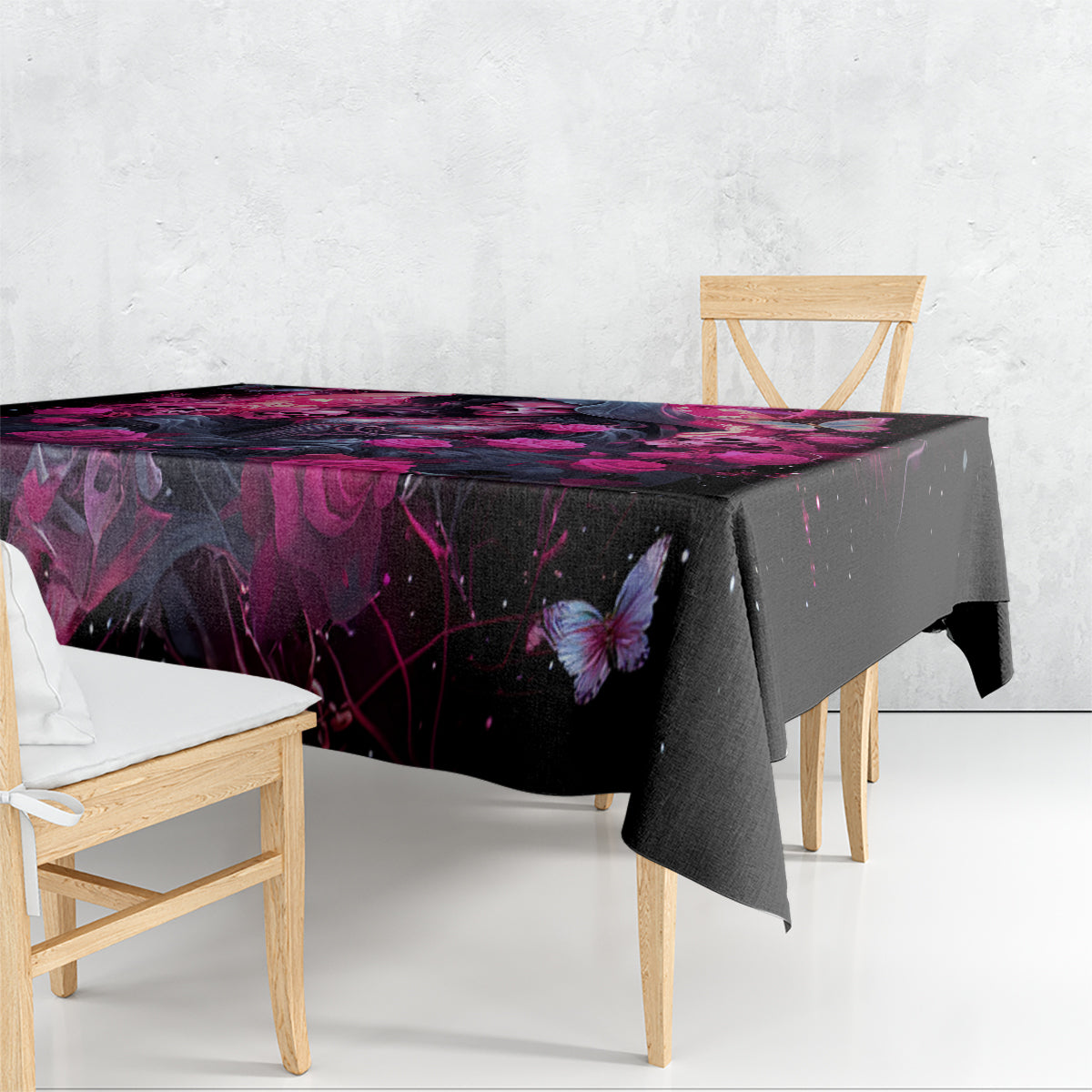 Witch Skull Tablecloth They Whispered To Her You Cannot Withstand The Storm