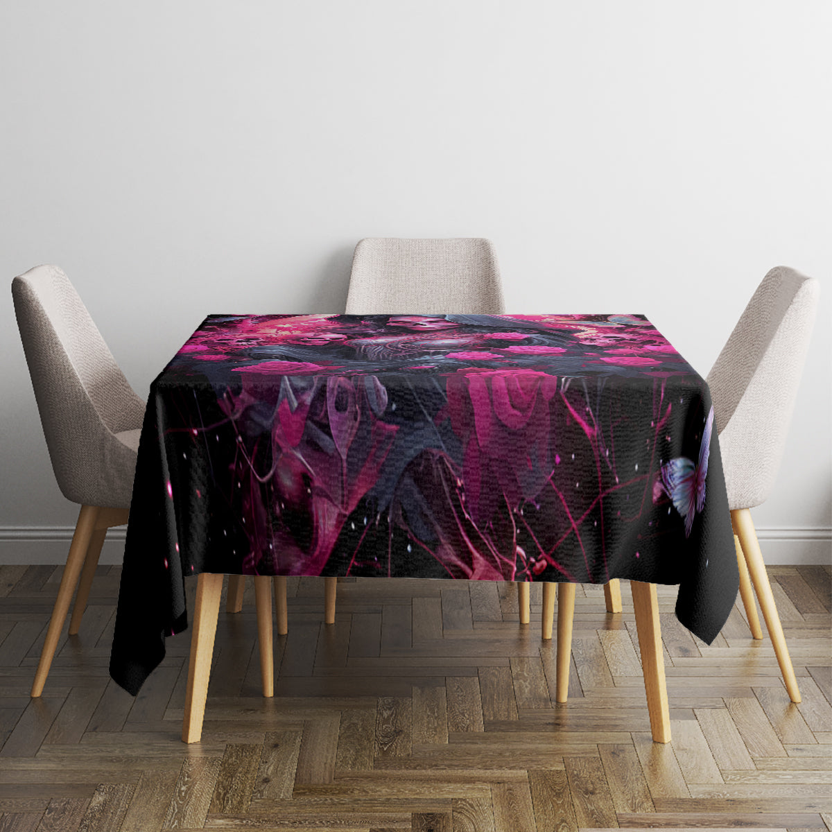 Witch Skull Tablecloth They Whispered To Her You Cannot Withstand The Storm