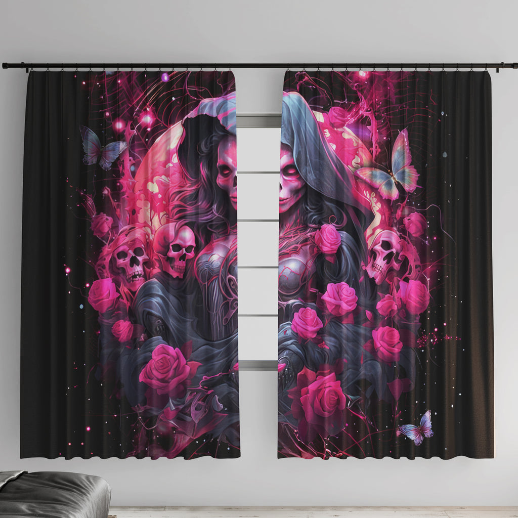 Witch Skull Window Curtain They Whispered To Her You Cannot Withstand The Storm