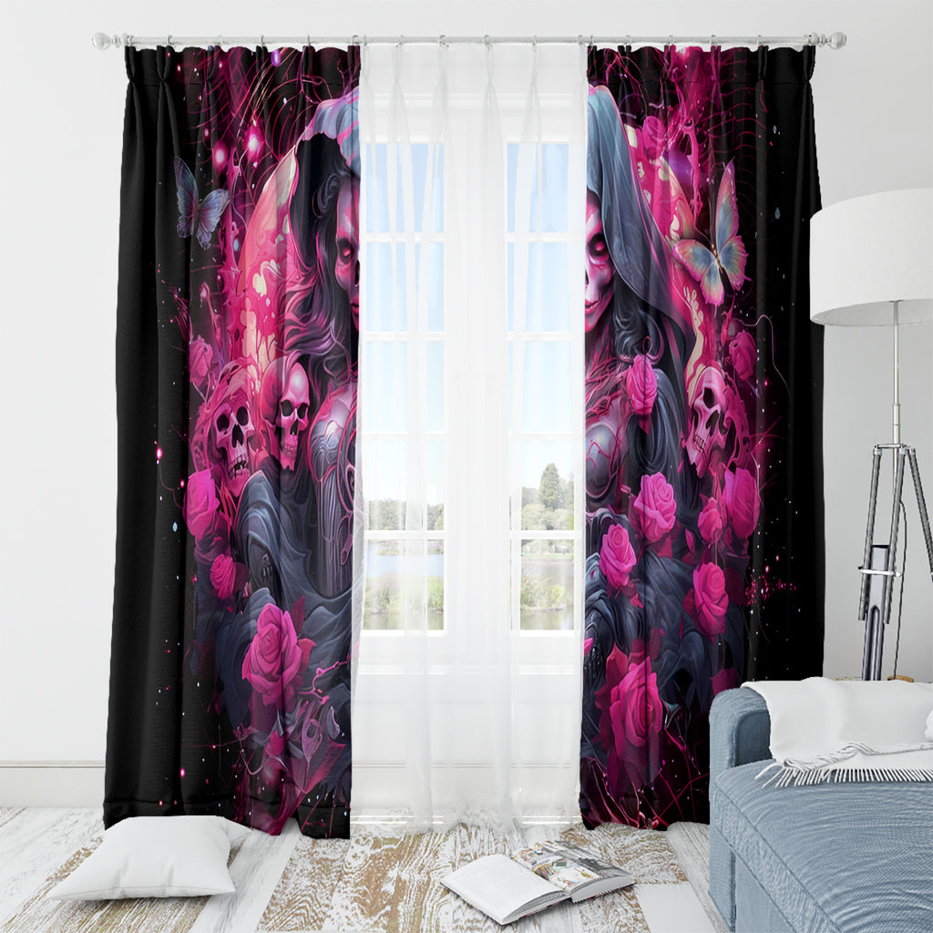 Witch Skull Window Curtain They Whispered To Her You Cannot Withstand The Storm
