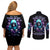 Reaper Skull Couples Matching Off Shoulder Short Dress and Long Sleeve Button Shirt Don't Try To Figure Me Out