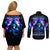 Rose Skull Couples Matching Off Shoulder Short Dress and Long Sleeve Button Shirt If My Mouth Doesn't Say It