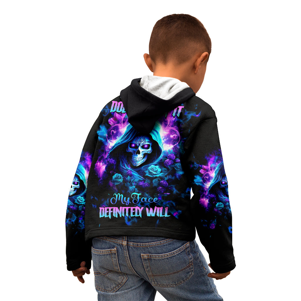 Rose Skull Kid Hoodie If My Mouth Doesn't Say It