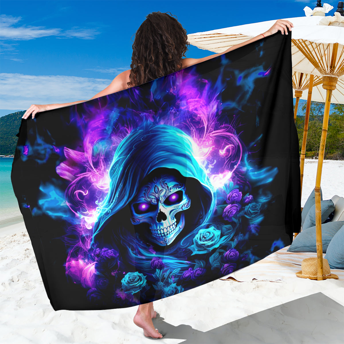 Rose Skull Sarong If My Mouth Doesn't Say It
