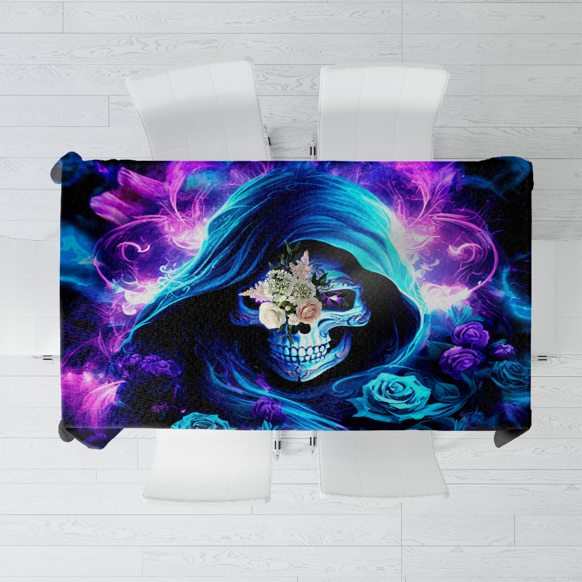 Rose Skull Tablecloth If My Mouth Doesn't Say It