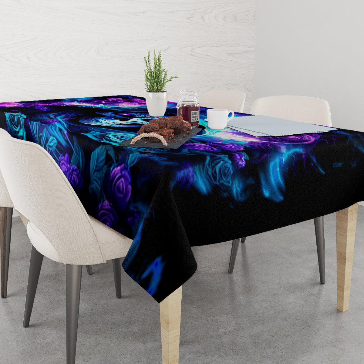 Rose Skull Tablecloth If My Mouth Doesn't Say It