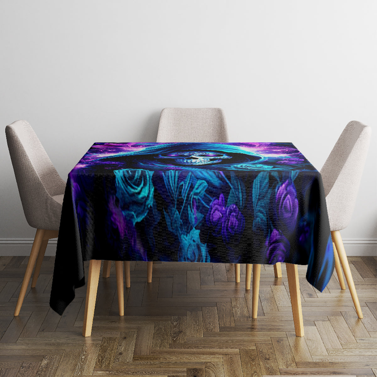 Rose Skull Tablecloth If My Mouth Doesn't Say It