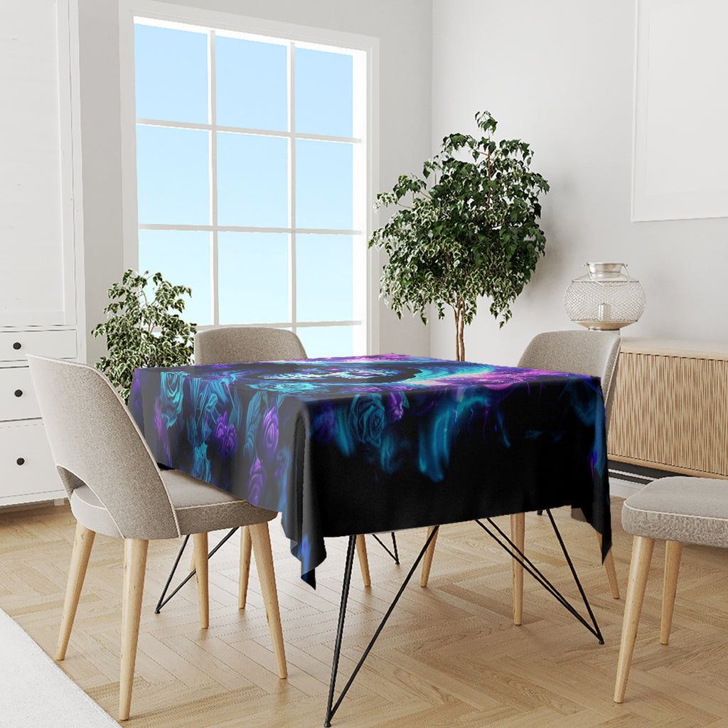 Rose Skull Tablecloth If My Mouth Doesn't Say It