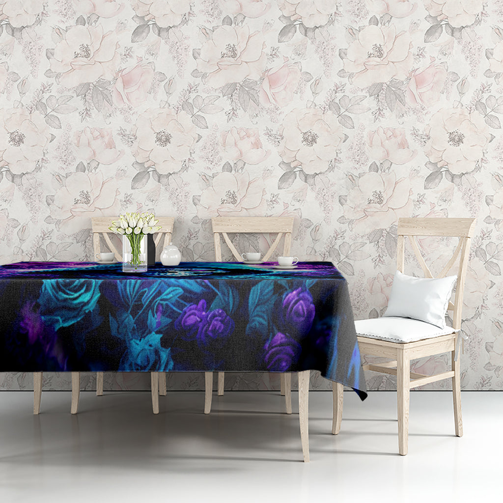 Rose Skull Tablecloth If My Mouth Doesn't Say It