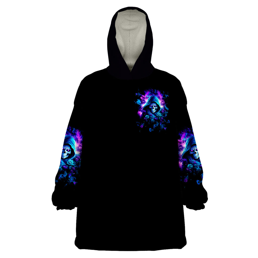 Rose Skull Wearable Blanket Hoodie If My Mouth Doesn't Say It