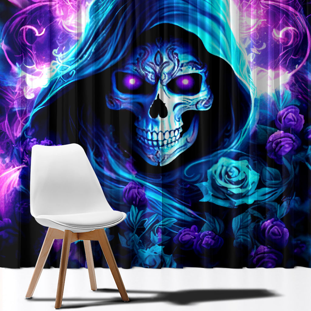 Rose Skull Window Curtain If My Mouth Doesn't Say It