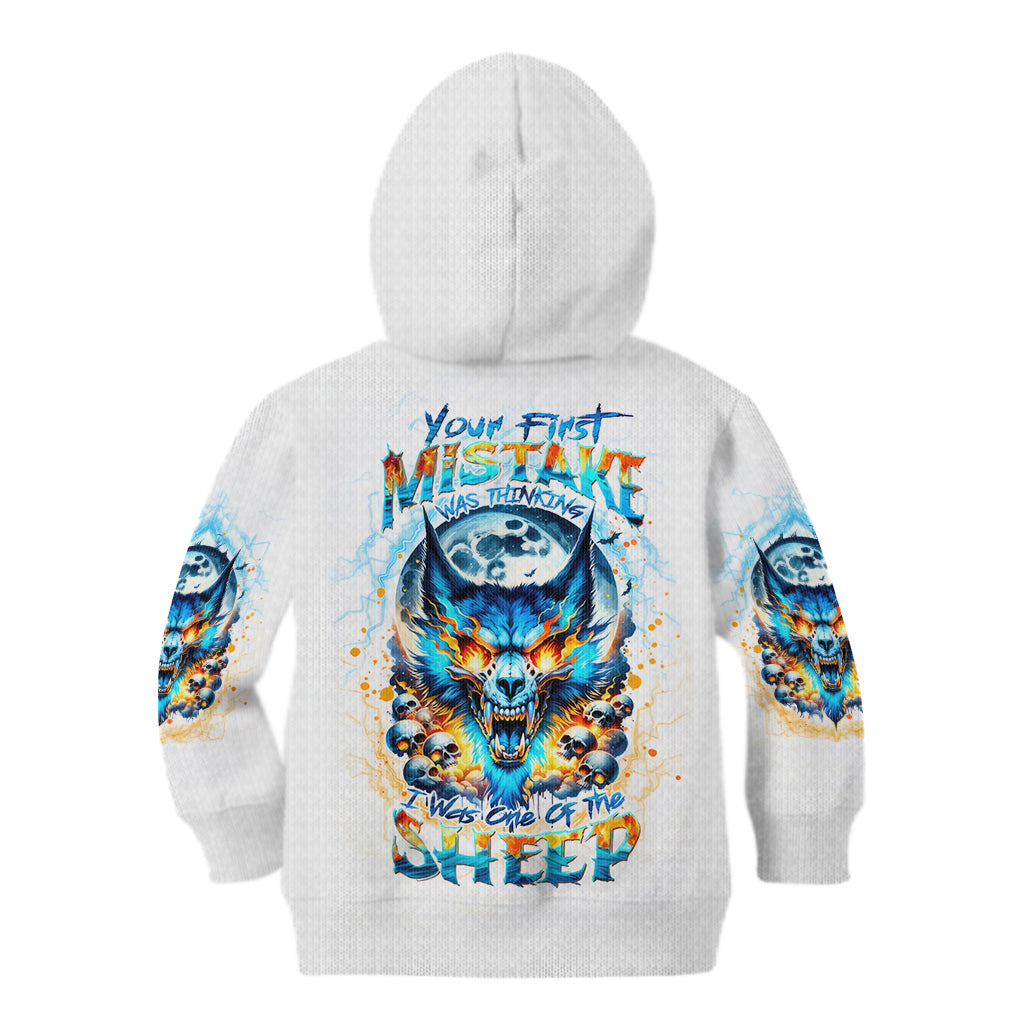 Wolf Skull Kid Hoodie You First Mistake Was Thinking I Was One Of The Sheep