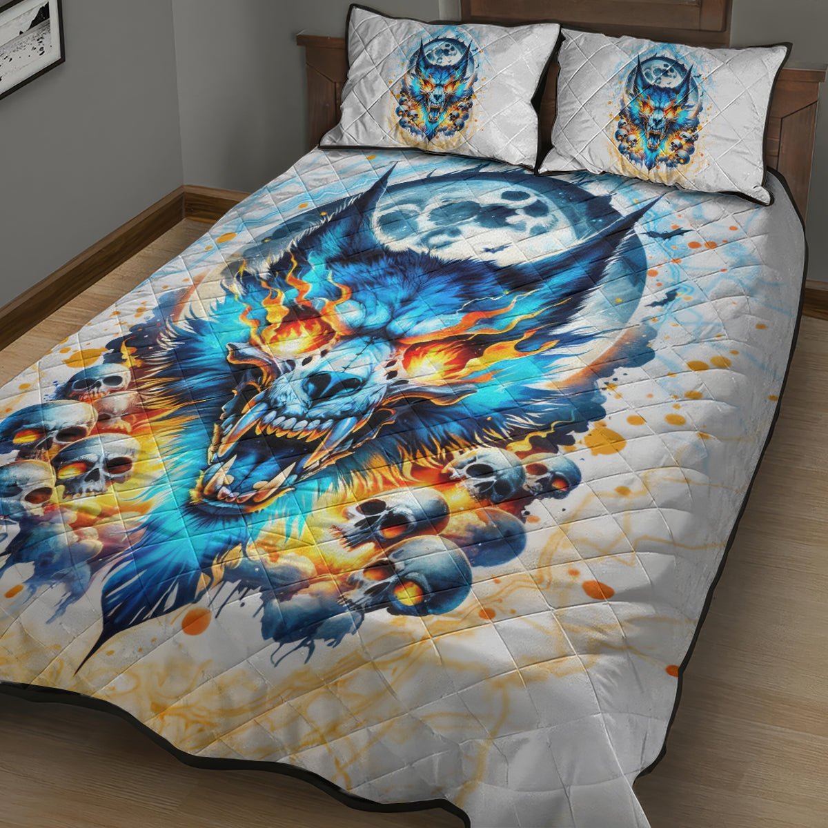 Wolf Skull Quilt Bed Set You First Mistake Was Thinking I Was One Of The Sheep