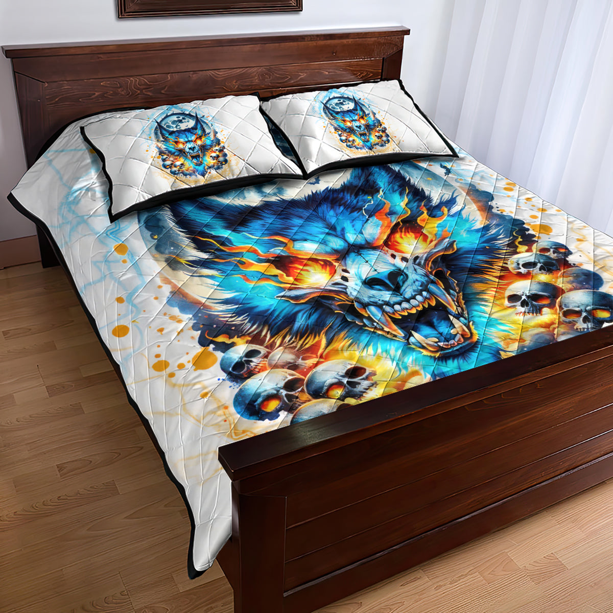 Wolf Skull Quilt Bed Set You First Mistake Was Thinking I Was One Of The Sheep
