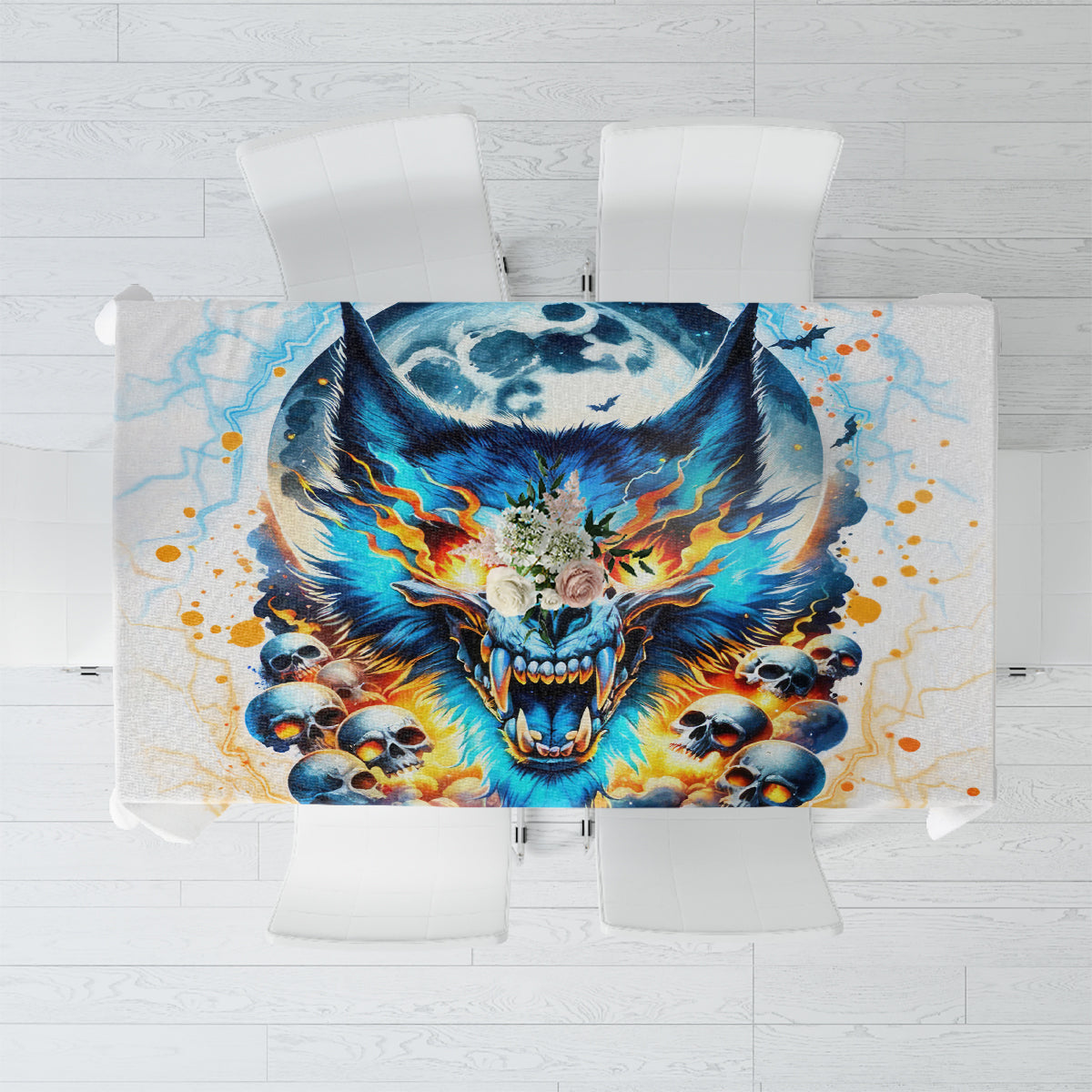 Wolf Skull Tablecloth You First Mistake Was Thinking I Was One Of The Sheep