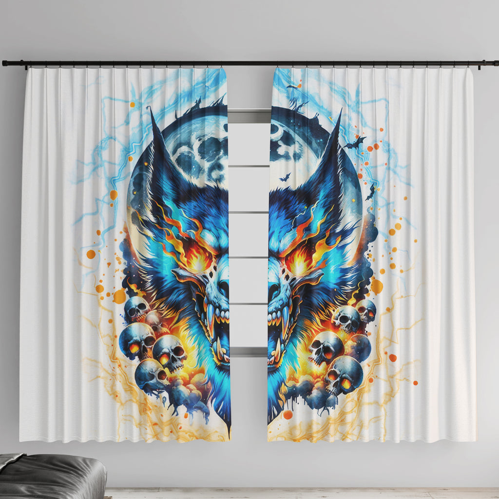 Wolf Skull Window Curtain You First Mistake Was Thinking I Was One Of The Sheep