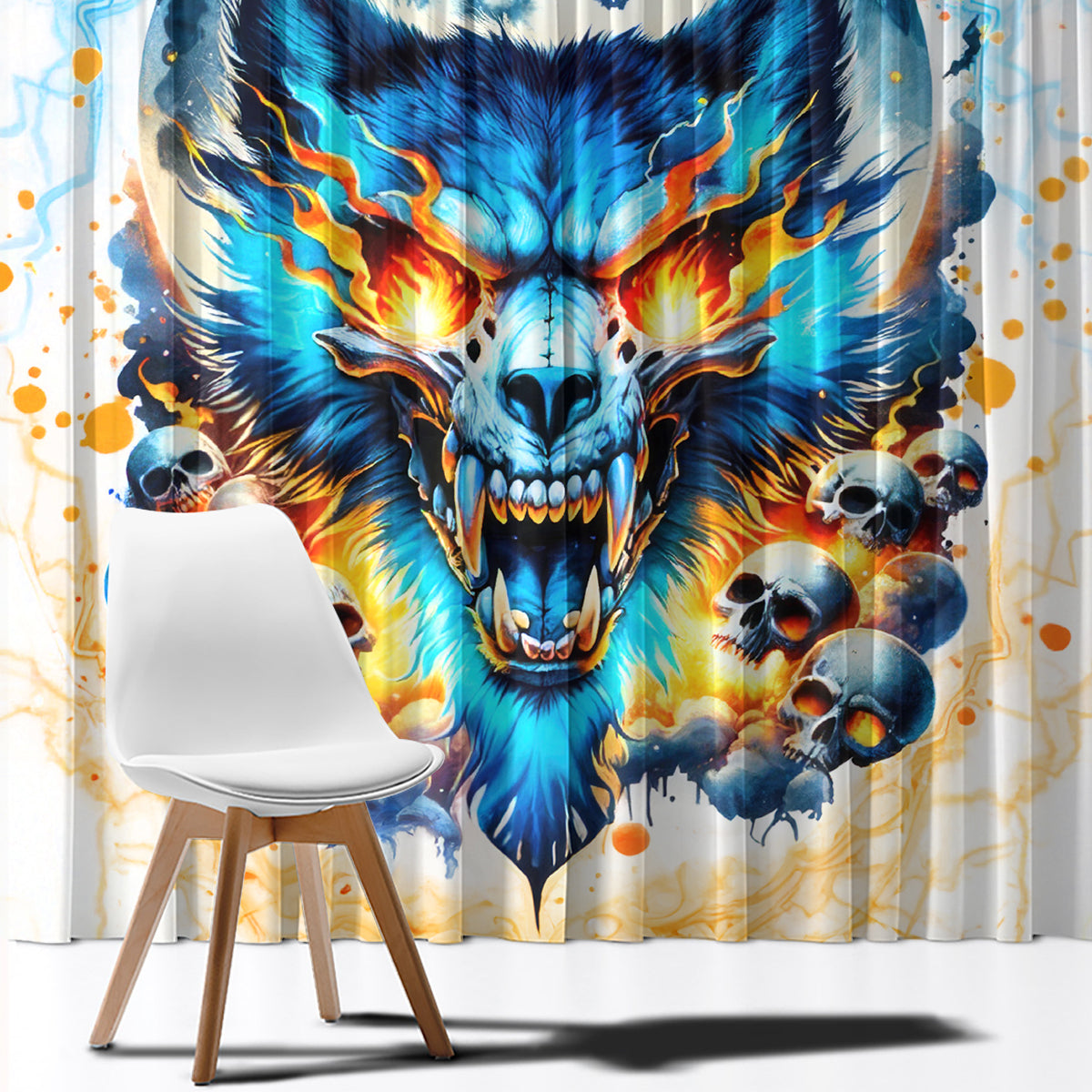 Wolf Skull Window Curtain You First Mistake Was Thinking I Was One Of The Sheep