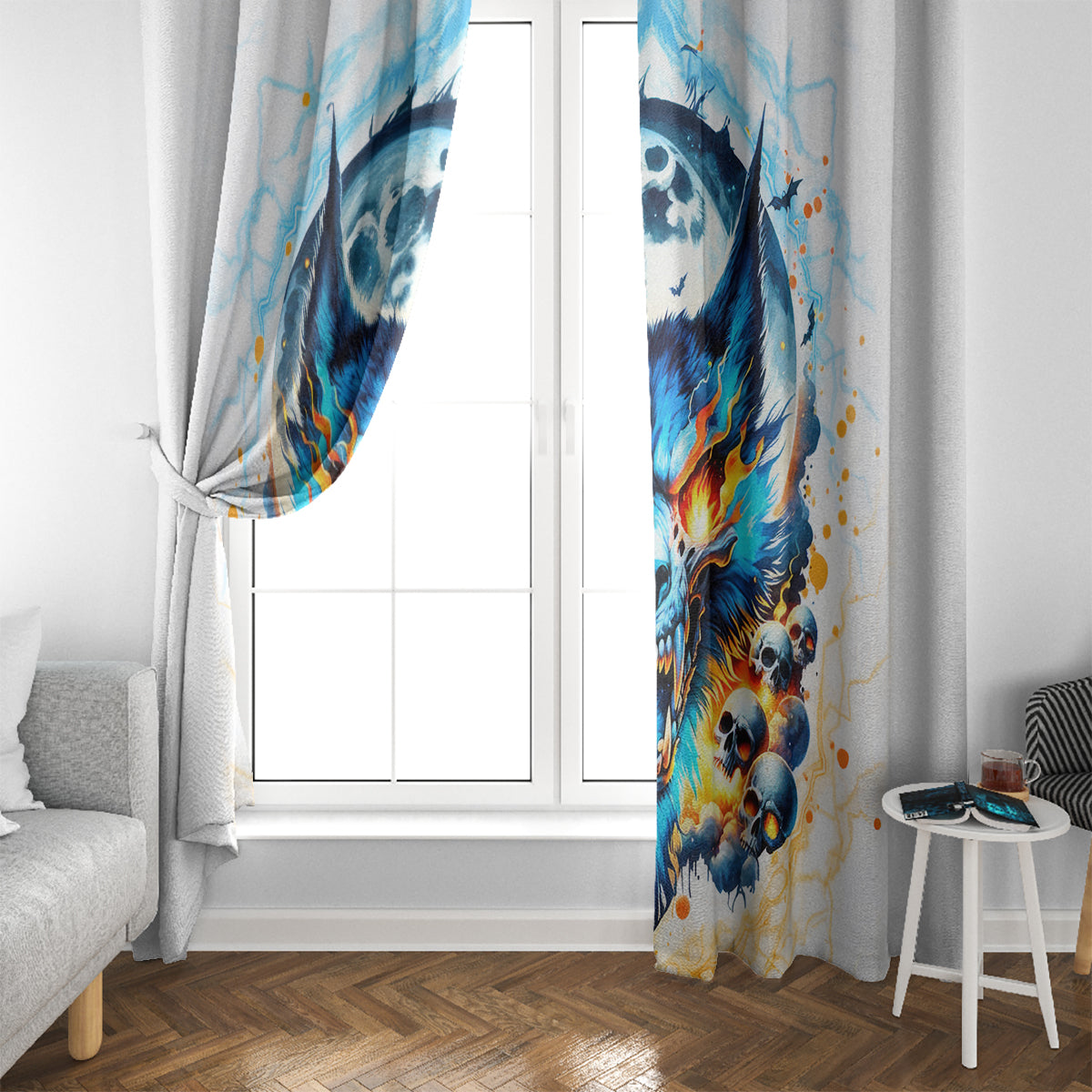 Wolf Skull Window Curtain You First Mistake Was Thinking I Was One Of The Sheep