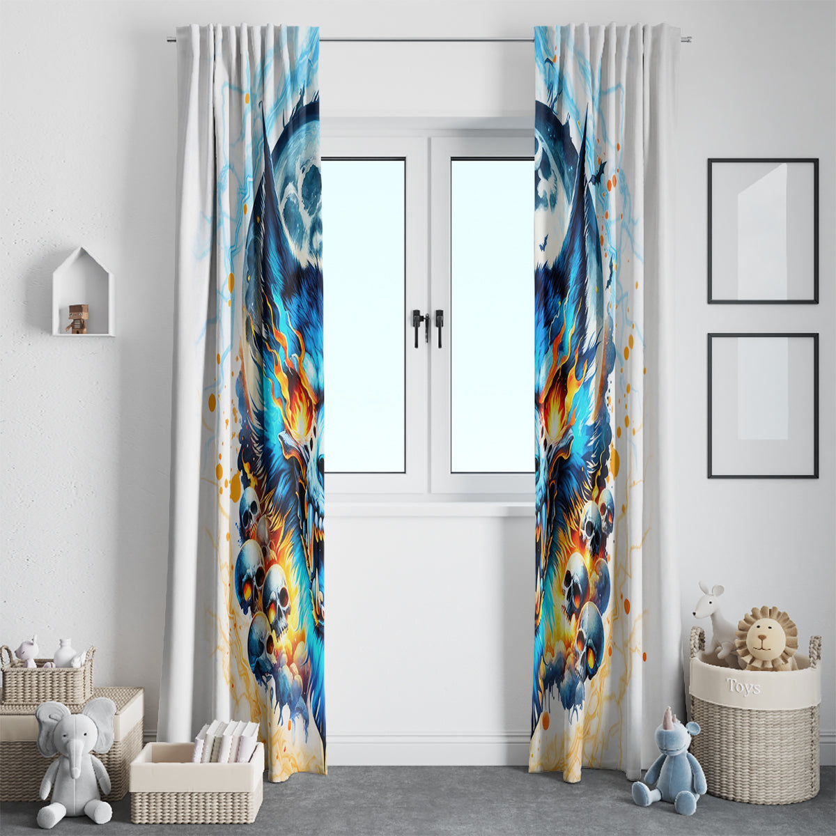 Wolf Skull Window Curtain You First Mistake Was Thinking I Was One Of The Sheep