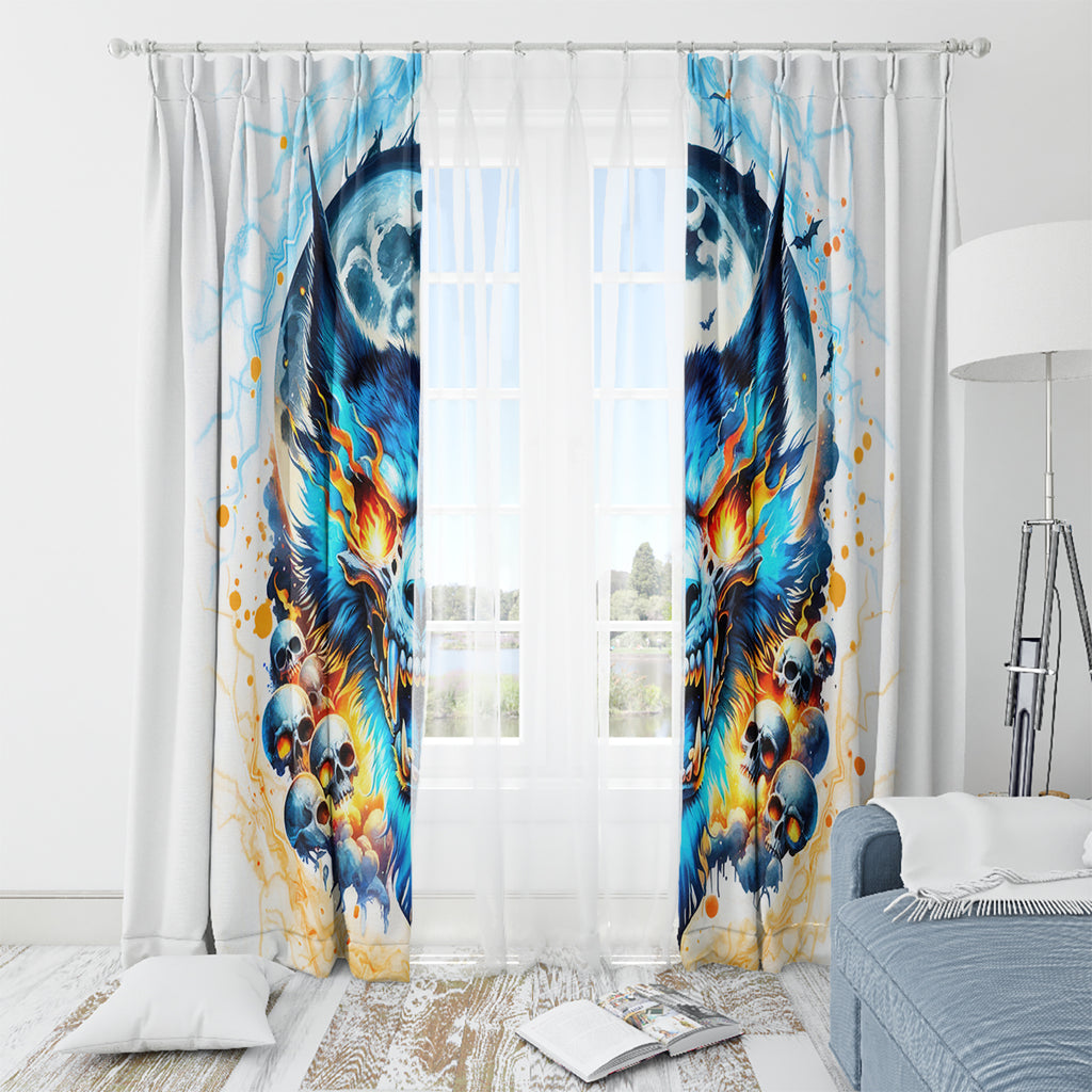 Wolf Skull Window Curtain You First Mistake Was Thinking I Was One Of The Sheep