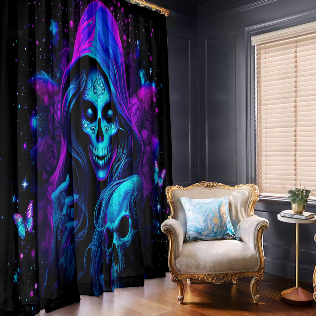Witch Skull Window Curtain The Good Girl In Me Got Tired Of The Bullshit