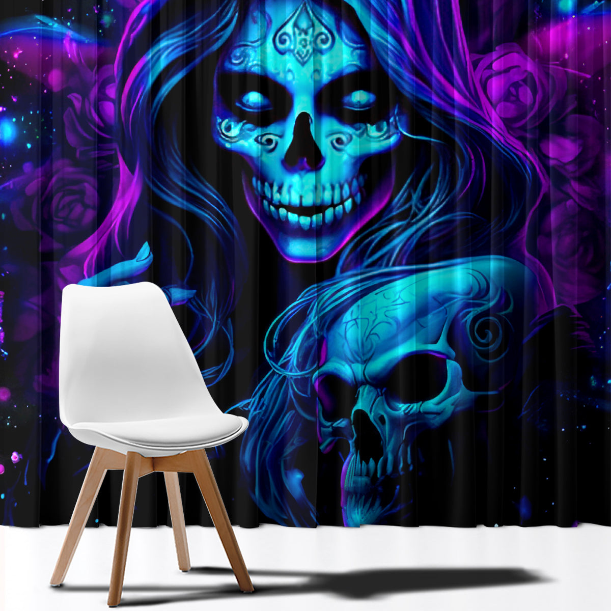 Witch Skull Window Curtain The Good Girl In Me Got Tired Of The Bullshit