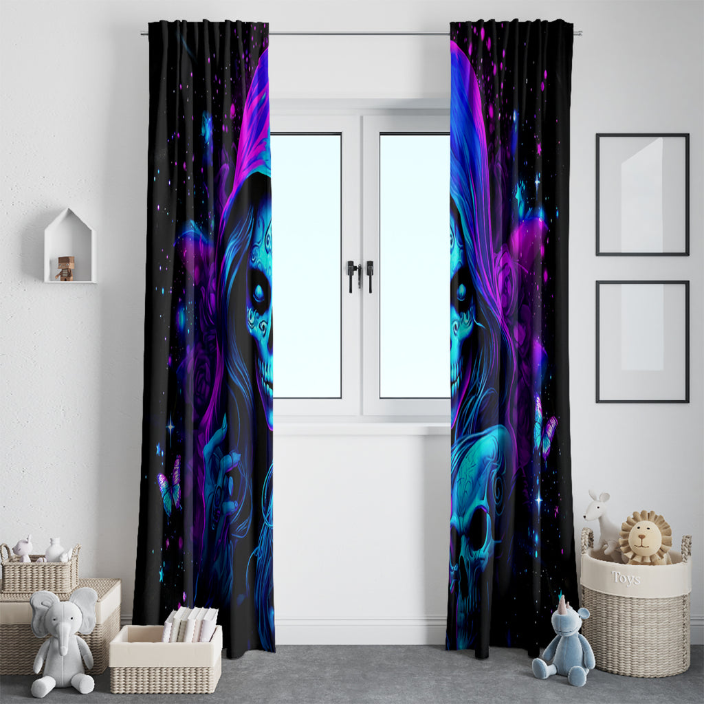 Witch Skull Window Curtain The Good Girl In Me Got Tired Of The Bullshit