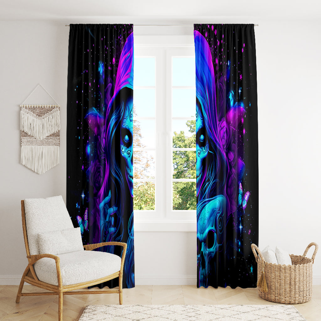 Witch Skull Window Curtain The Good Girl In Me Got Tired Of The Bullshit