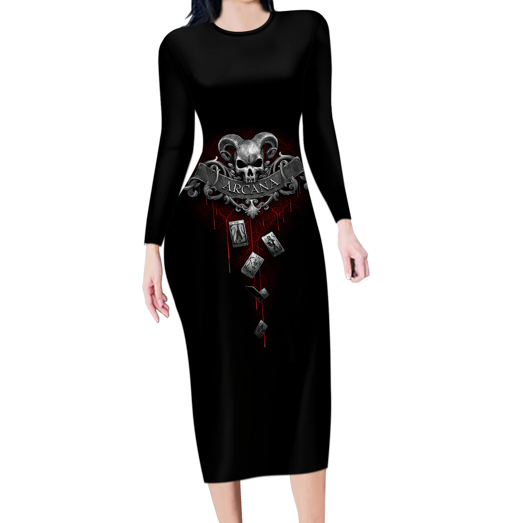 skull-long-sleeve-bodycon-dress-death-reaper-arcana