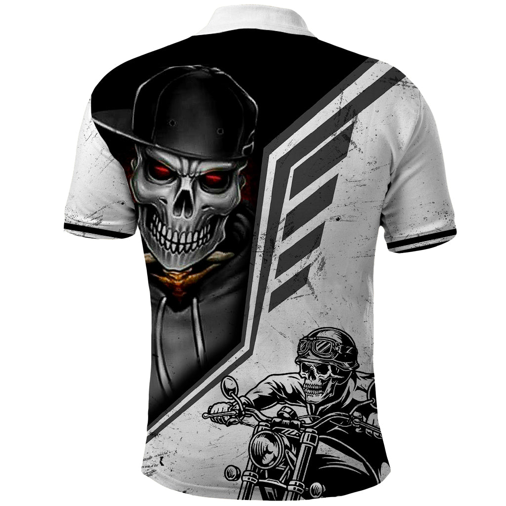 skull-polo-shirt-riding-motocycle