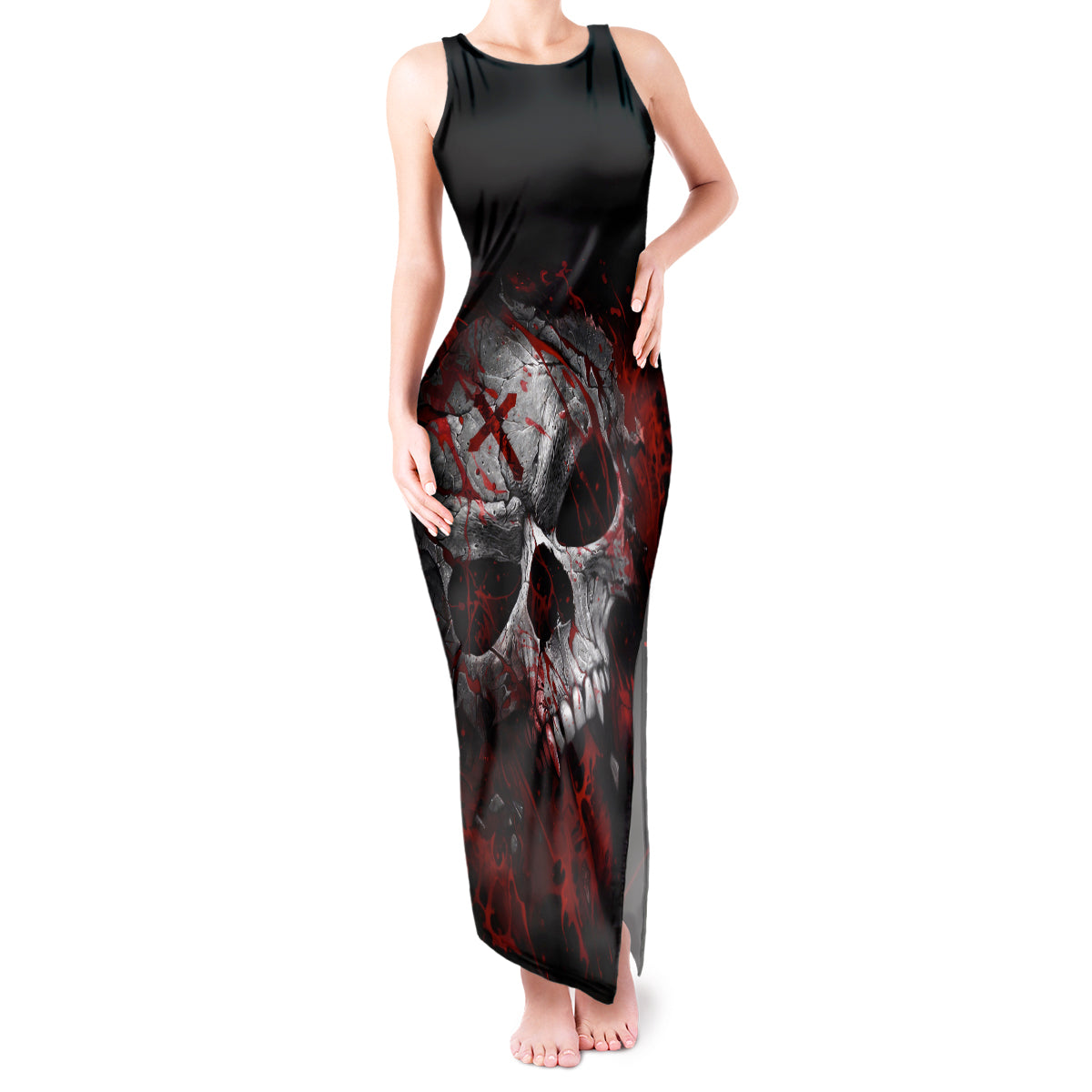 skull-tank-maxi-dress-bloody-skull-scream
