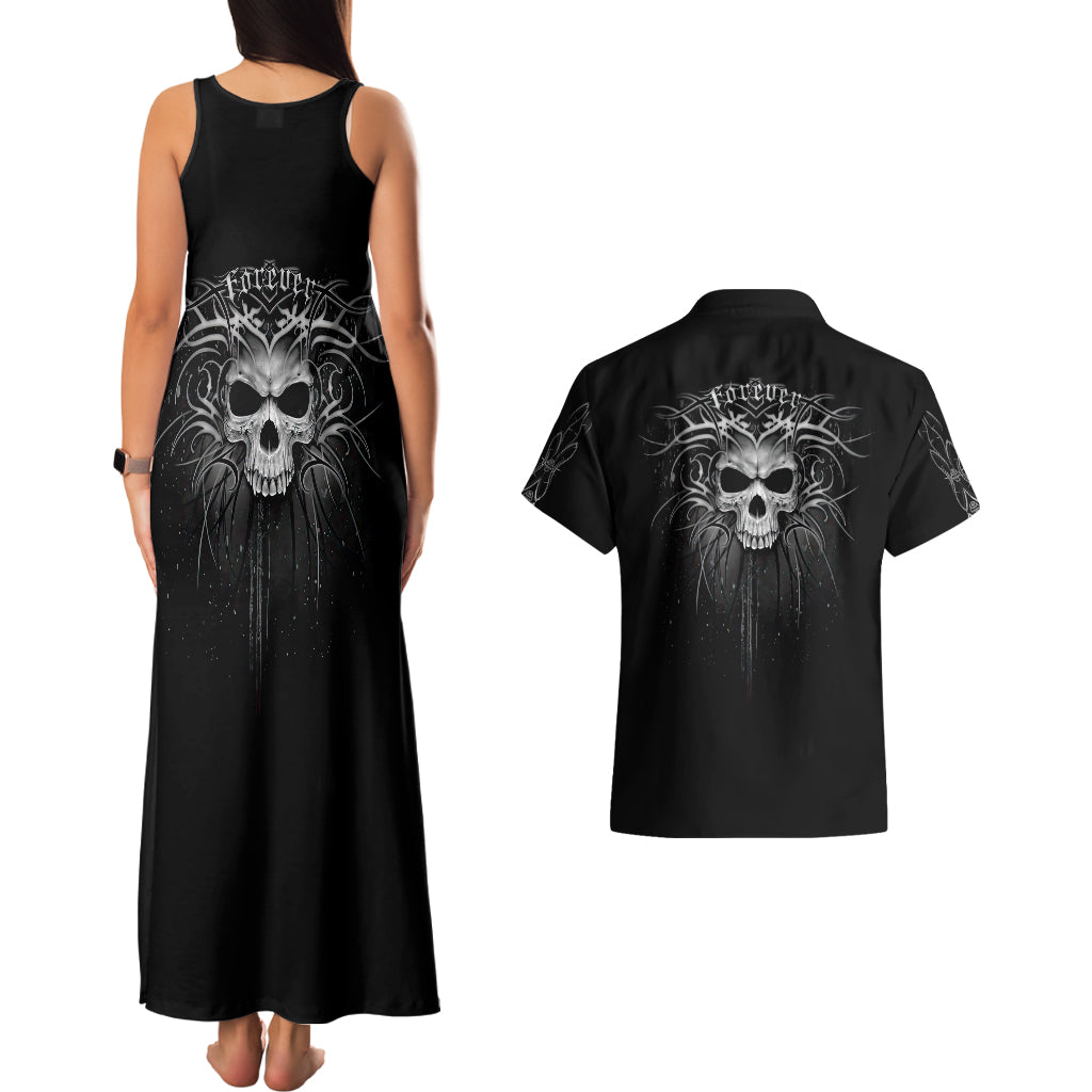 skull-couples-matching-tank-maxi-dress-and-hawaiian-shirt-skull-death-forever