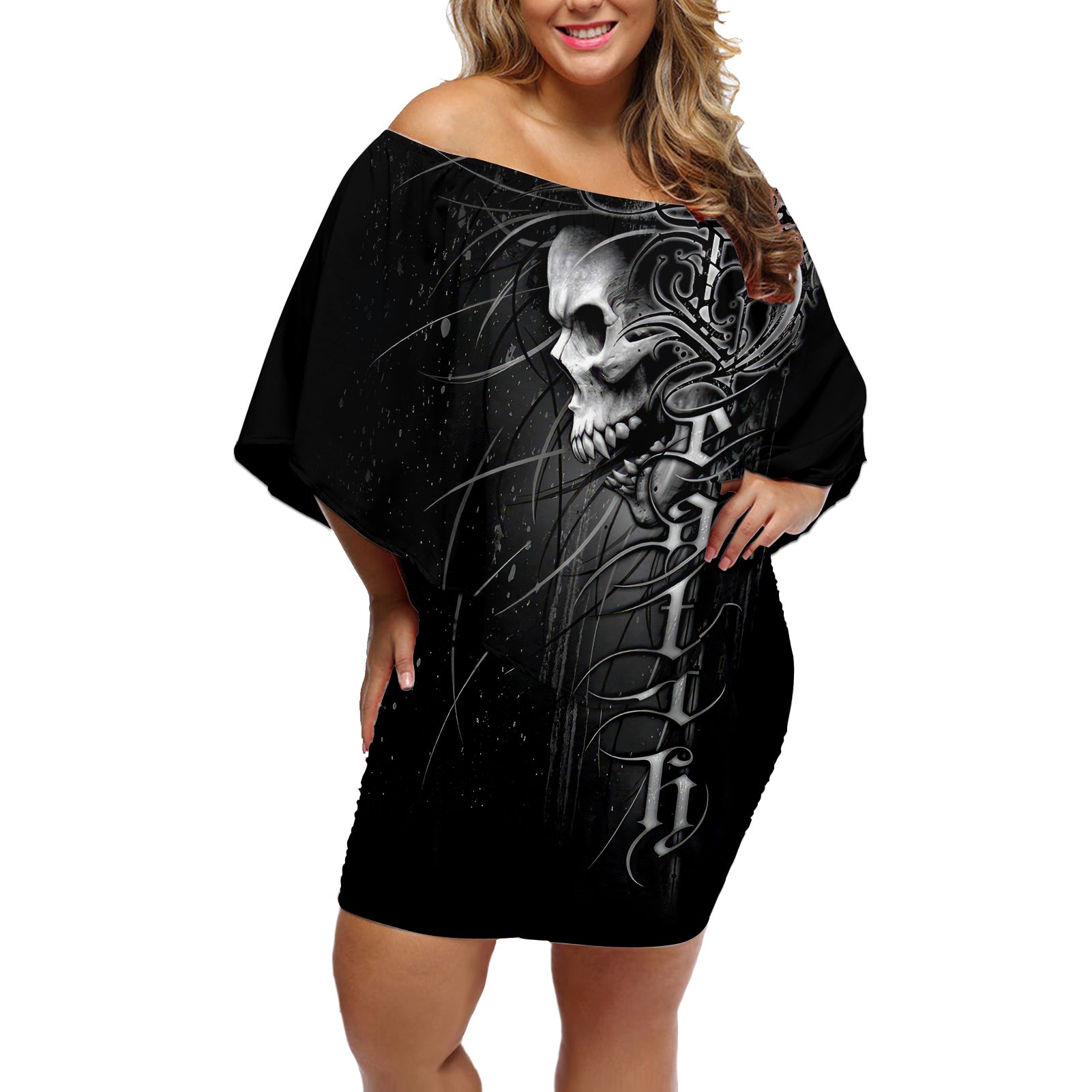 skull-off-shoulder-short-dress-skull-death-forever