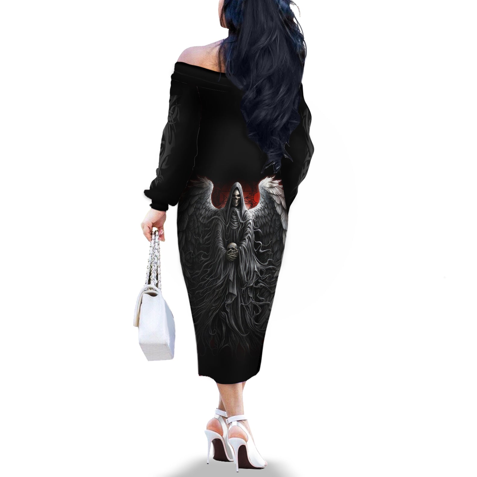 skull-off-the-shoulder-long-sleeve-dress-death-angel-hold-skull