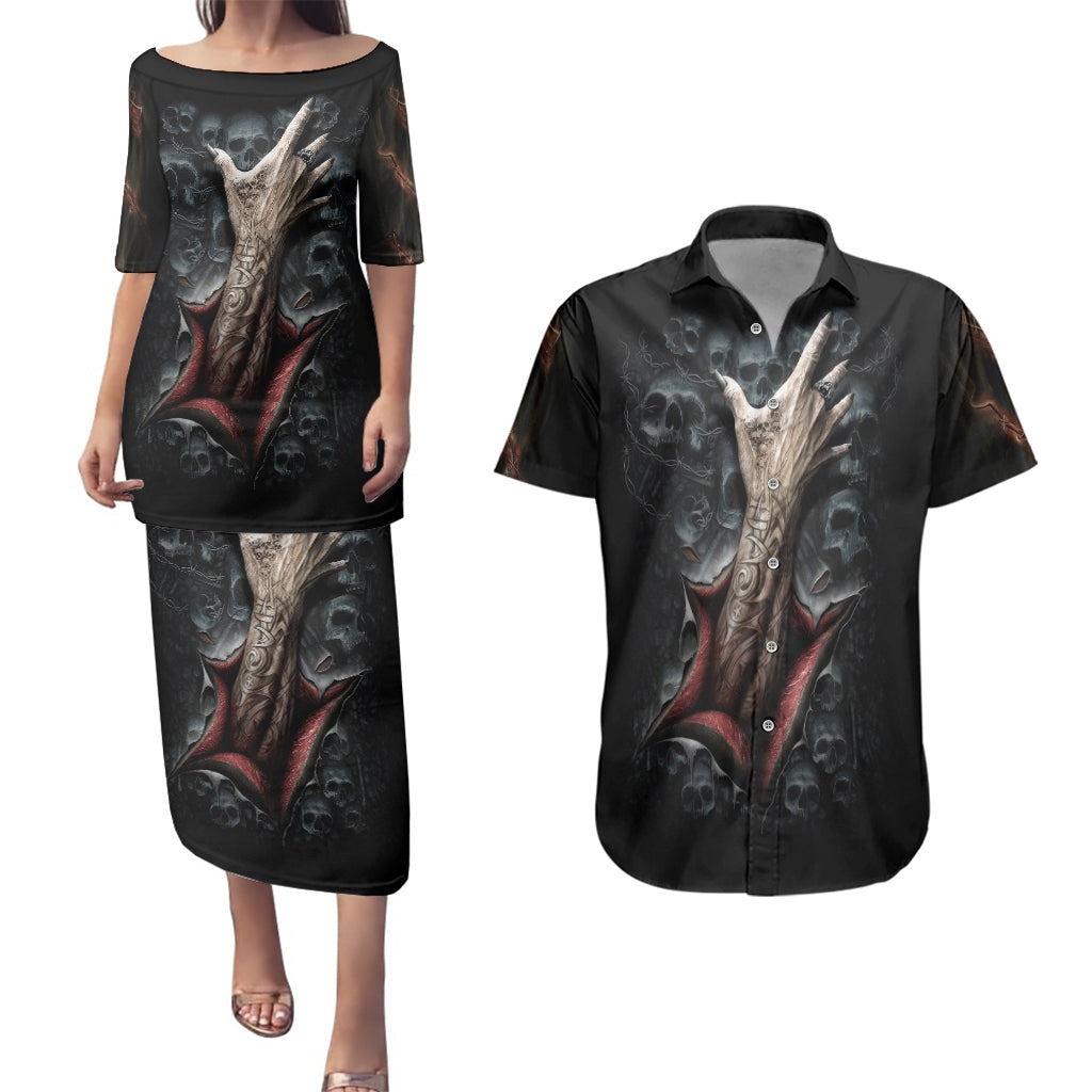 skull-couples-matching-puletasi-dress-and-hawaiian-shirt-skeleton-ripped-inside
