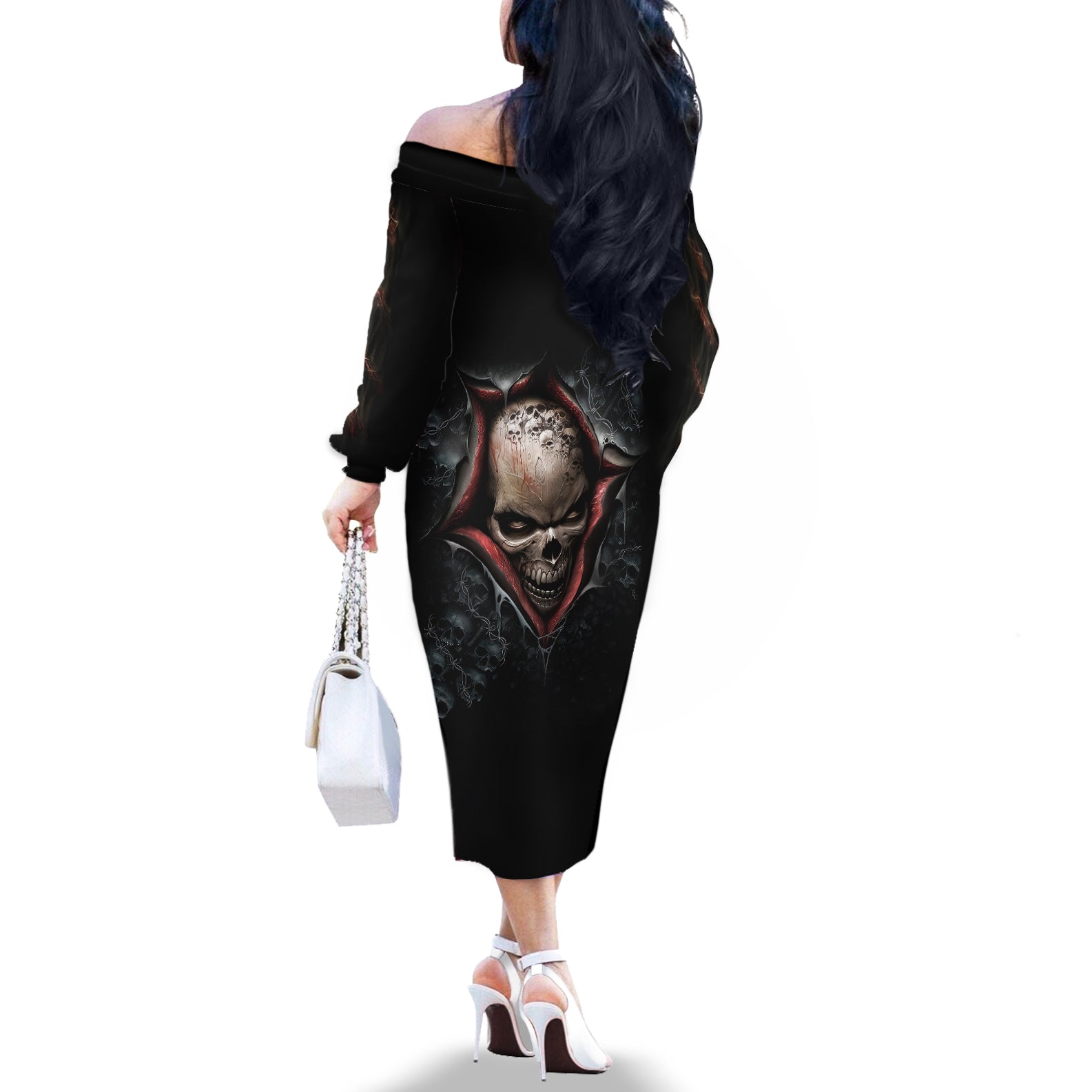 skull-off-the-shoulder-long-sleeve-dress-skeleton-ripped-inside
