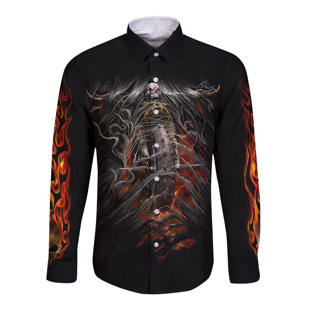 flaming-skull-long-sleeve-button-shirt-death-angel-riding-motocycle