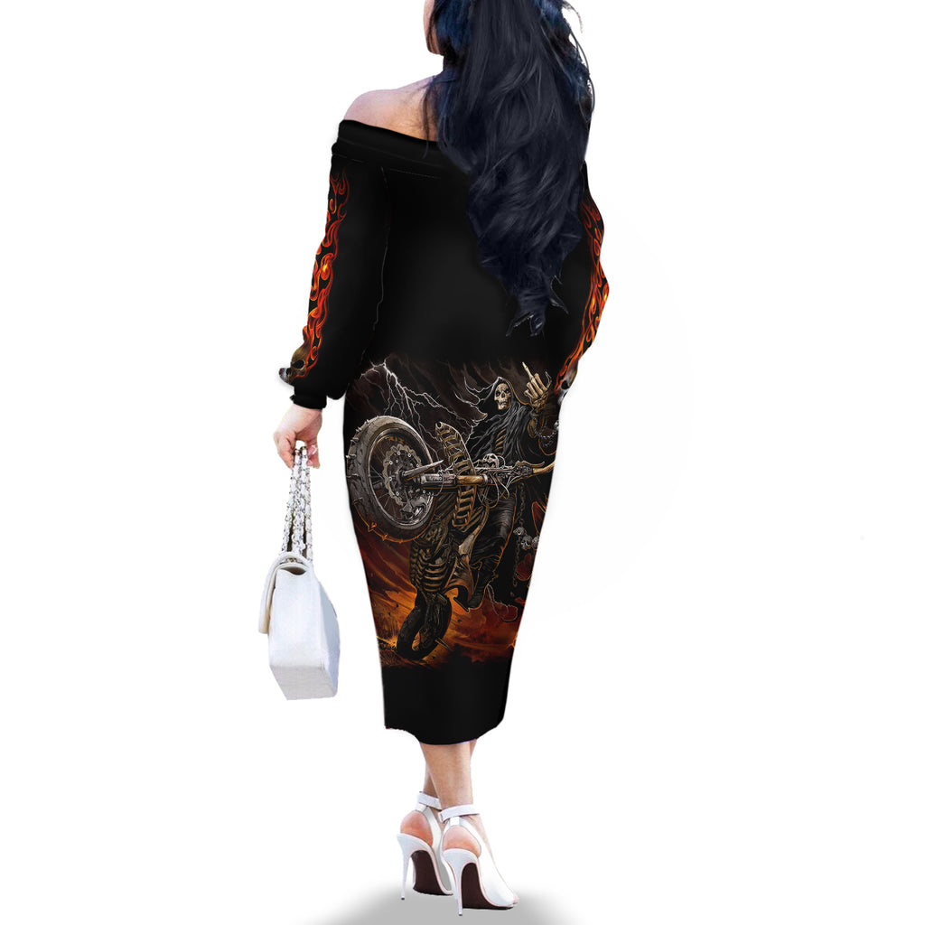 flaming-skull-off-the-shoulder-long-sleeve-dress-death-angel-riding-motocycle