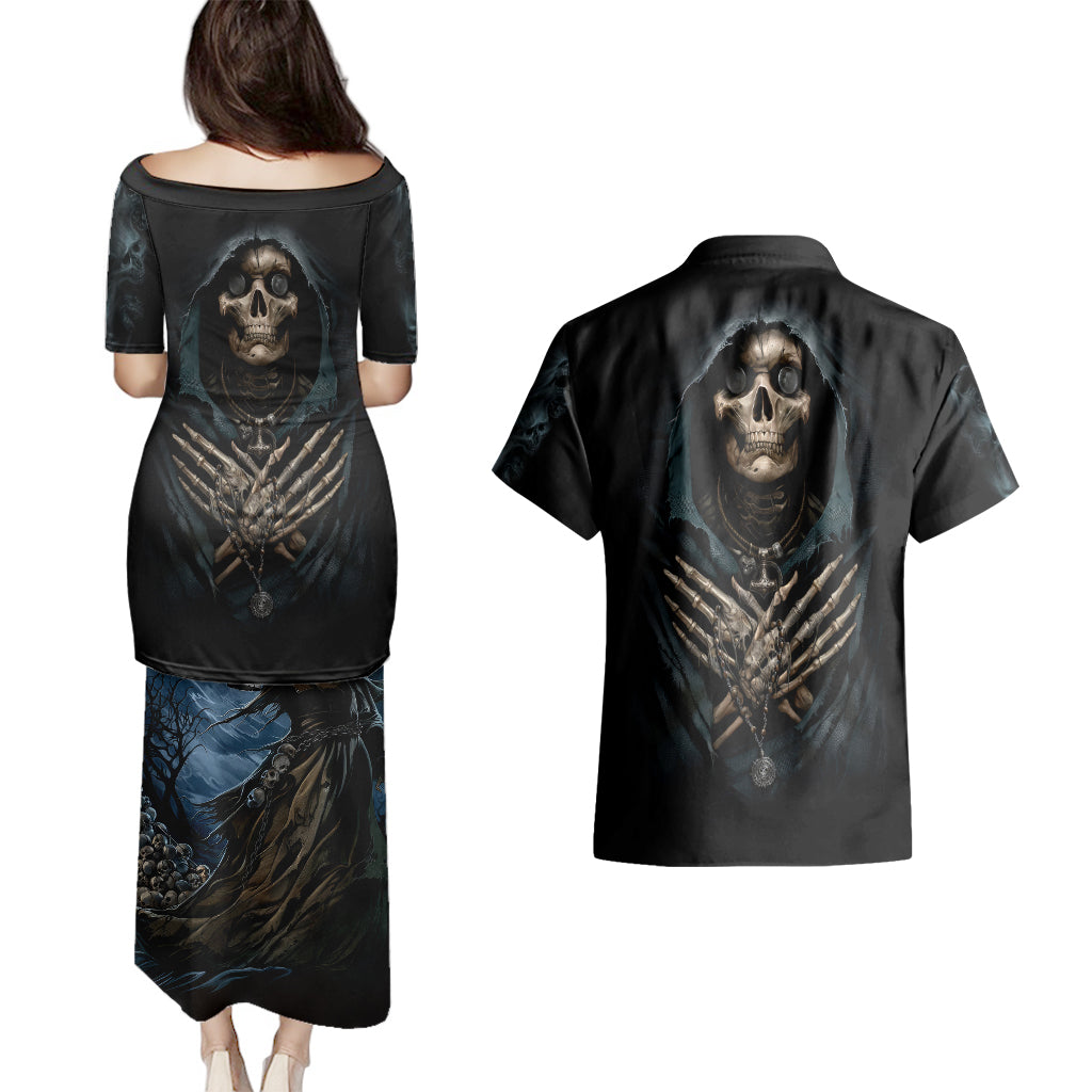 grim-reaper-couples-matching-puletasi-dress-and-hawaiian-shirt-the-ferryman-of-the-underworld-with-charon-skull-black