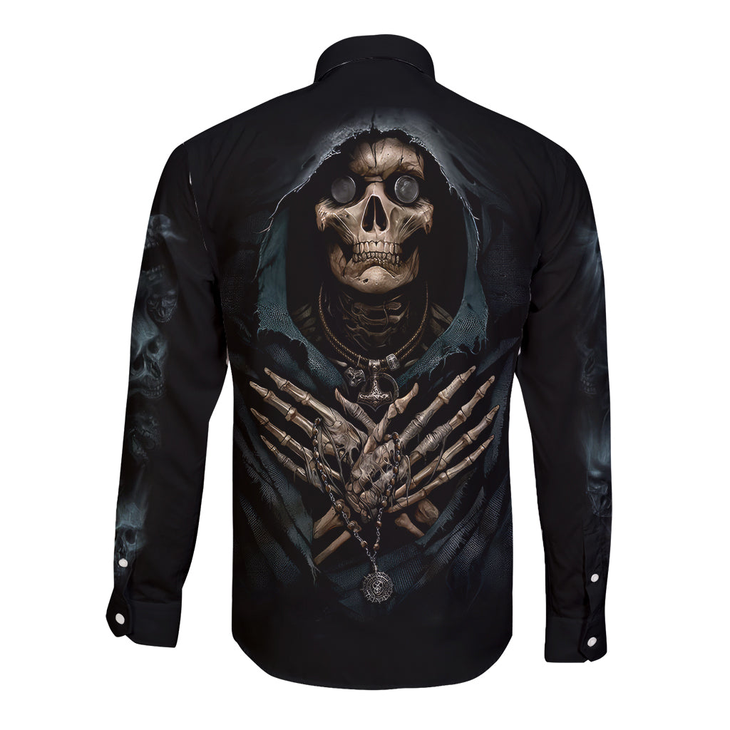 grim-reaper-long-sleeve-button-shirt-the-ferryman-of-the-underworld-with-charon-skull-black