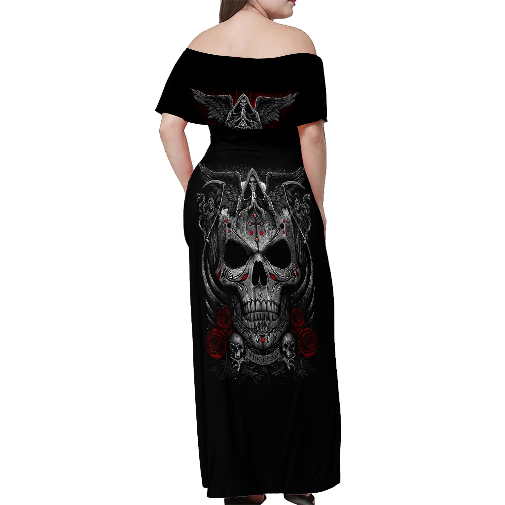 skull-off-shoulder-maxi-dress-cross-snake-bloody-skull