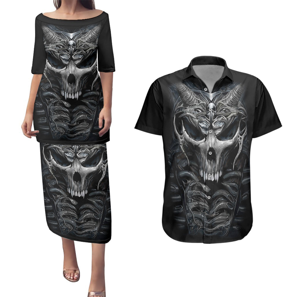 skull-couples-matching-puletasi-dress-and-hawaiian-shirt-skeleton-inside