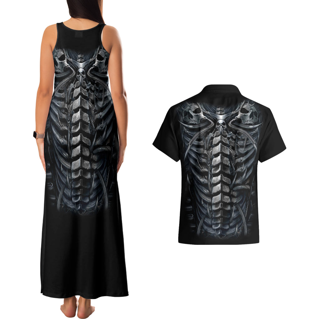 skull-couples-matching-tank-maxi-dress-and-hawaiian-shirt-skeleton-inside