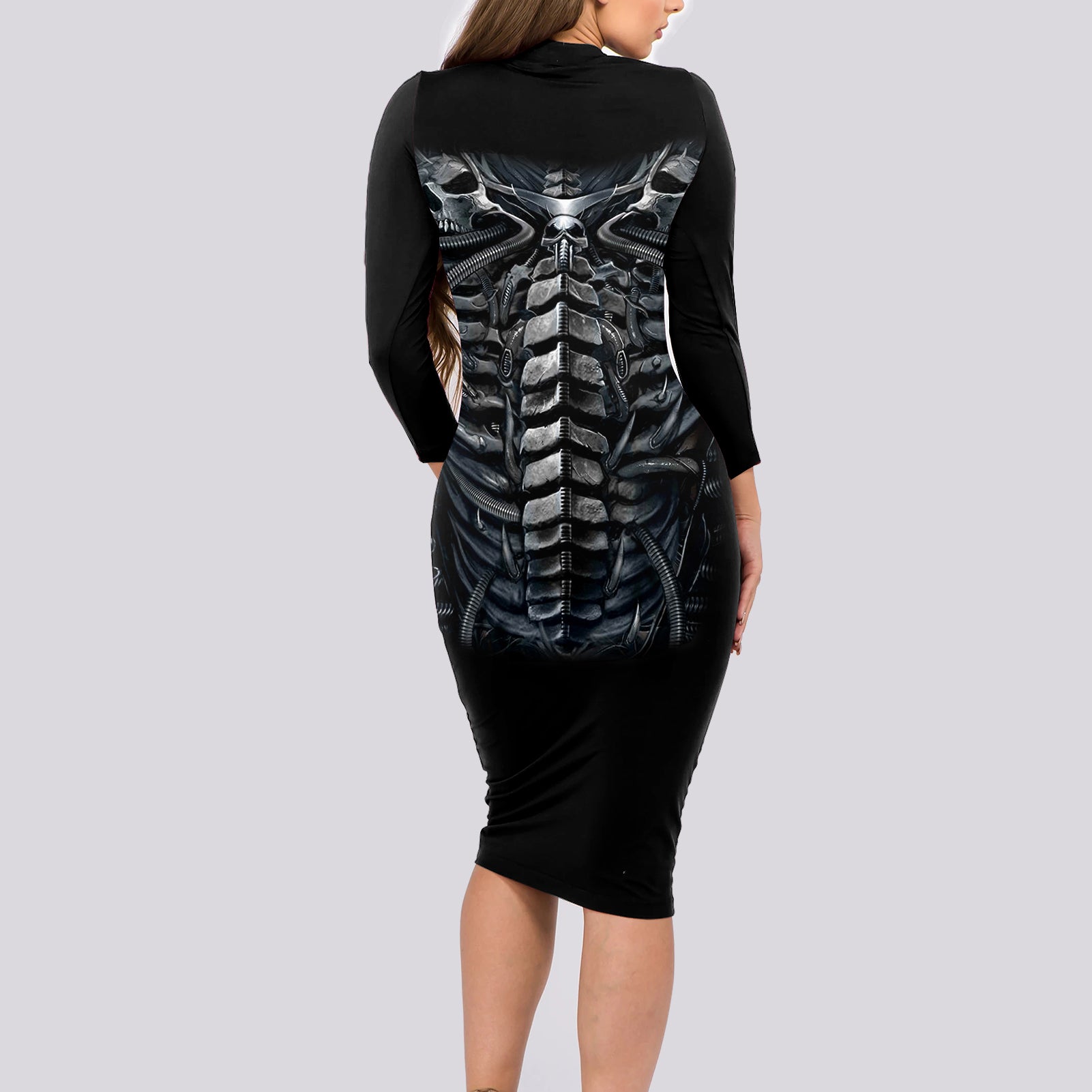 skull-long-sleeve-bodycon-dress-skeleton-inside