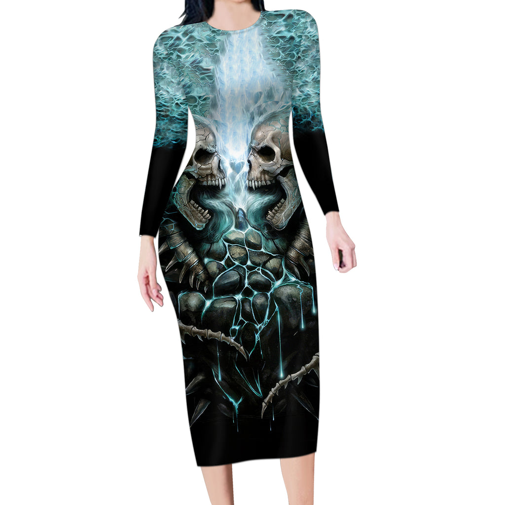 flame-twin-skull-long-sleeve-bodycon-dress-skeleton-inside