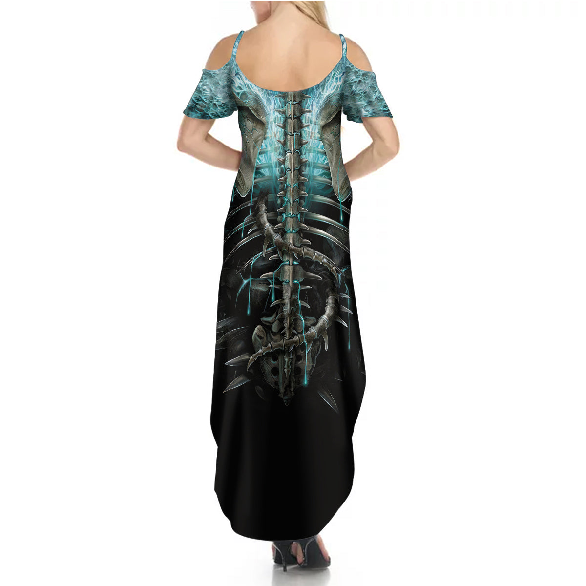 flame-twin-skull-summer-maxi-dress-skeleton-inside