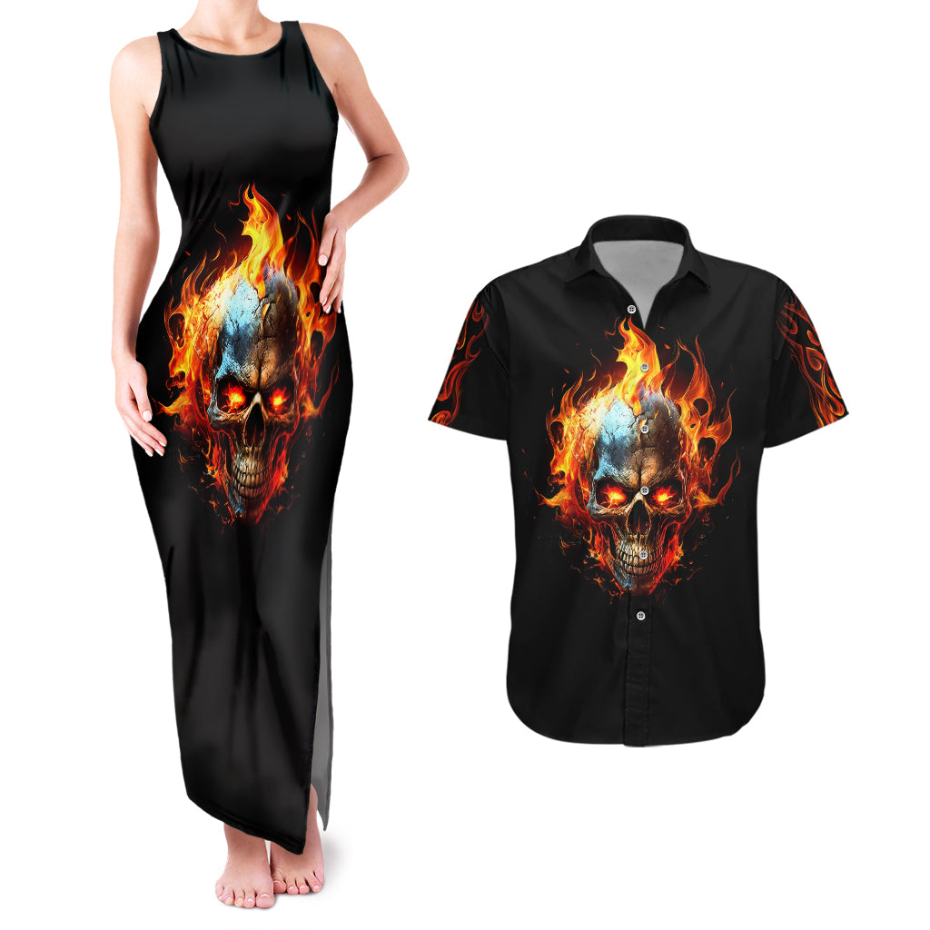 flaming-skull-couples-matching-tank-maxi-dress-and-hawaiian-shirt-celestial-riders-with-angel-wings