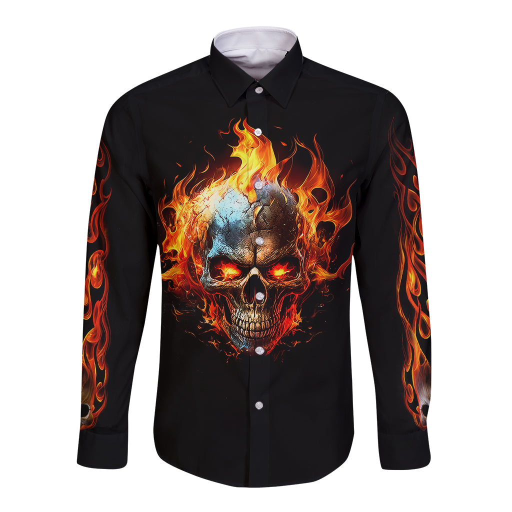 flaming-skull-long-sleeve-button-shirt-celestial-riders-with-angel-wings