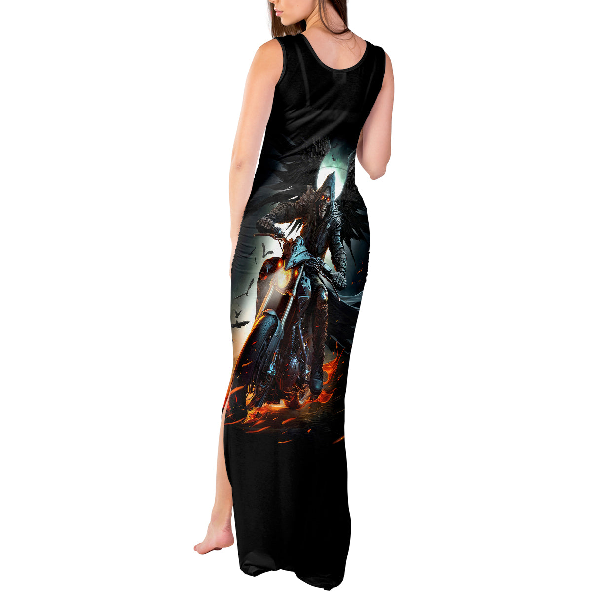 flaming-skull-tank-maxi-dress-celestial-riders-with-angel-wings